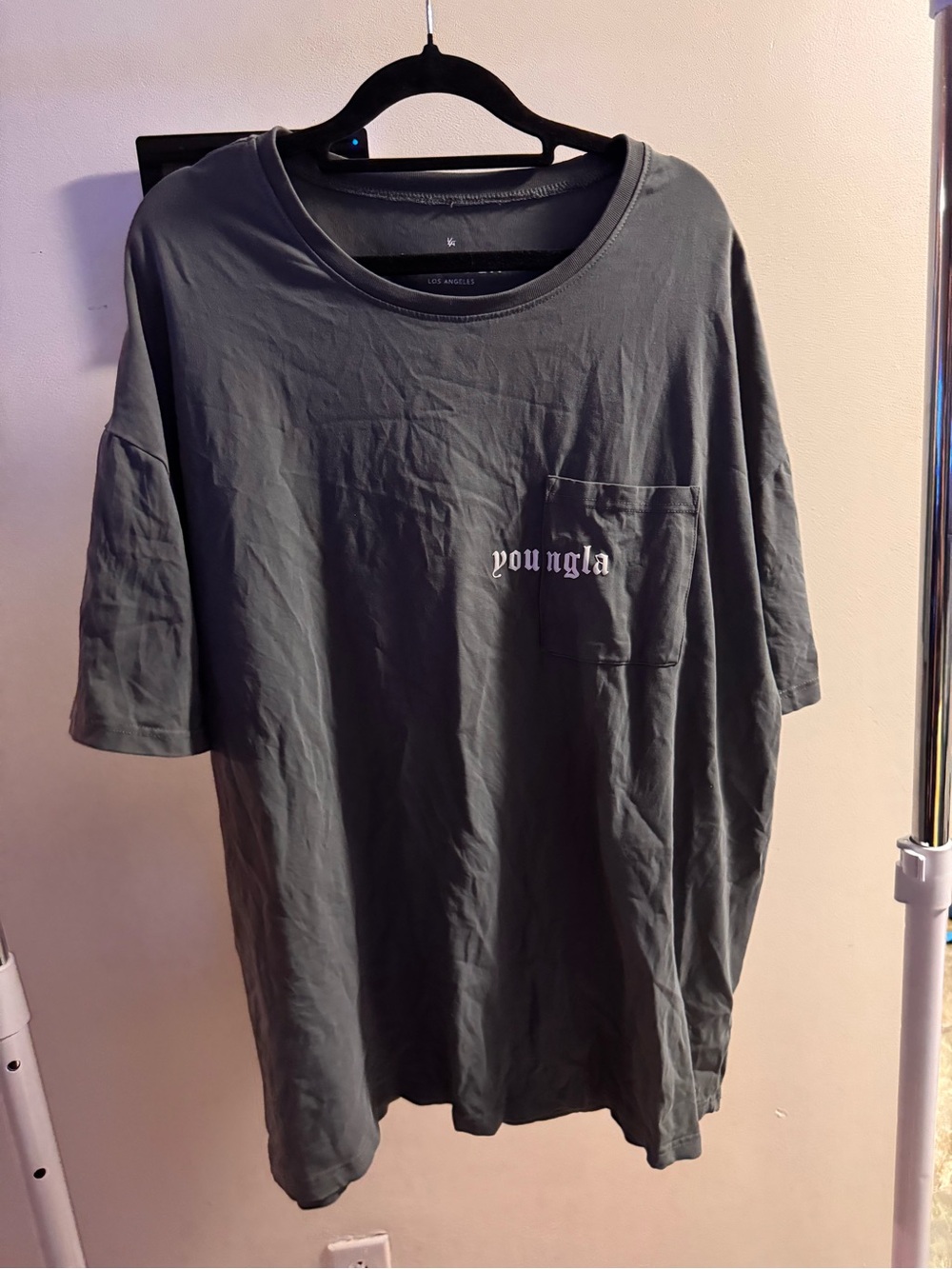 YoungLA Charcoal Gray Pocket Tee